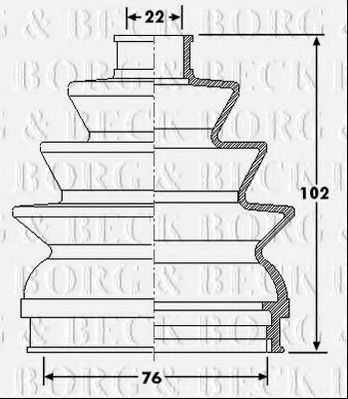 BORG & BECK BCB6178 Пыльник, приводной вал для SKODA FELICIA I (Шкода Фелиция 1) BORG & BECK BCB6178 Пыльник, приводной вал для SKODA FELICIA I (Шкода Фелиция 1)