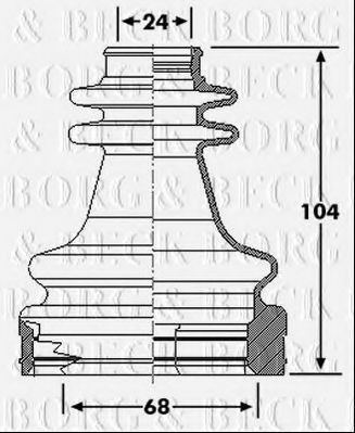 BORG & BECK BCB6196 Пыльник, приводной вал для RENAULT (Рено) BORG & BECK BCB6196 Пыльник, приводной вал для RENAULT (Рено)
