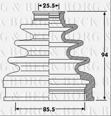 BORG & BECK BCB6219 Пыльник, приводной вал для MAZDA CX-7 (Мазда Сх 7) BORG & BECK BCB6219 Пыльник, приводной вал для MAZDA CX-7 (Мазда Сх 7)