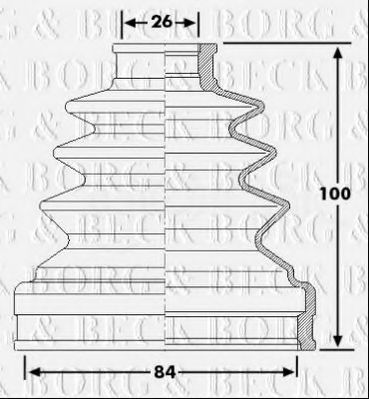 BORG & BECK BCB6224 Пыльник, приводной вал для OPEL ZAFIRA A (Опель Зафира а) BORG & BECK BCB6224 Пыльник, приводной вал для OPEL ZAFIRA A (Опель Зафира а)