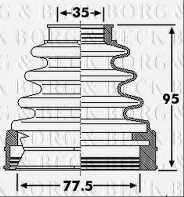 BORG & BECK BCB6243 Пыльник, приводной вал для FORD (Форд) BORG & BECK BCB6243 Пыльник, приводной вал для FORD (Форд)