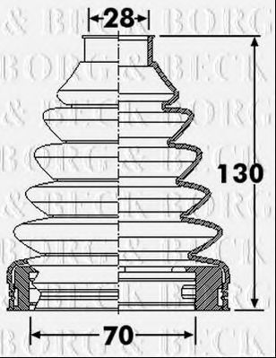 BORG & BECK BCB6253 Пыльник, приводной вал для BMW (Бмв) BORG & BECK BCB6253 Пыльник, приводной вал для BMW (Бмв)