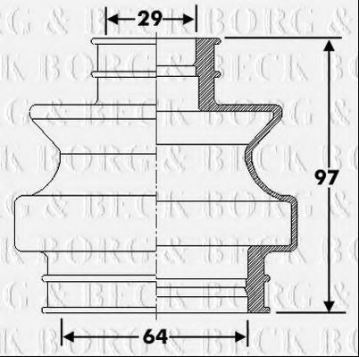 BORG & BECK BCB6288 Пыльник, приводной вал для MERCEDES-BENZ CL-CLASS (Мэрcэдэс-бэнз Cл-cласс) BORG & BECK BCB6288 Пыльник, приводной вал для MERCEDES-BENZ CL-CLASS (Мэрcэдэс-бэнз Cл-cласс)