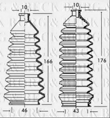 BORG & BECK BSG3141 Пыльник, рулевое управление для SUZUKI (Сузуки) BORG & BECK BSG3141 Пыльник, рулевое управление для SUZUKI (Сузуки)