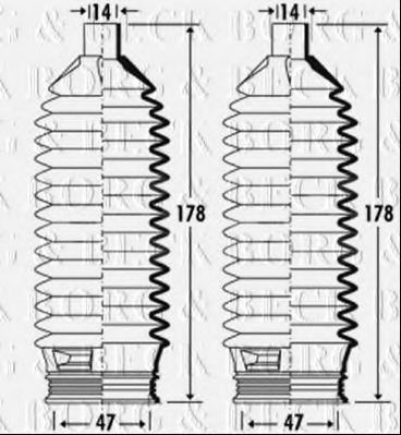 BORG & BECK BSG3317 Пыльник, рулевое управление для HYUNDAI CLICK (Хендай Cлиcк) BORG & BECK BSG3317 Пыльник, рулевое управление для HYUNDAI CLICK (Хендай Cлиcк)
