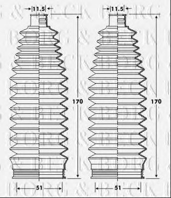 BORG & BECK BSG3419 Пыльник, рулевое управление для TOYOTA ECHO VERSO (Тойота/тоета Эчо vэрсо) BORG & BECK BSG3419 Пыльник, рулевое управление для TOYOTA ECHO VERSO (Тойота/тоета Эчо vэрсо)