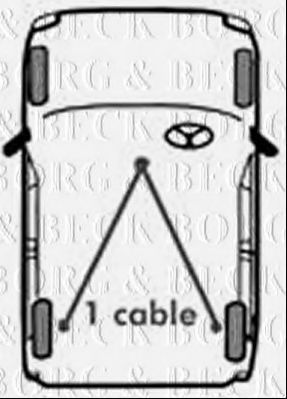BORG & BECK BKB1073 Трос, стояночная тормозная система для AUDI 80 (Ауди 80) BORG & BECK BKB1073 Трос, стояночная тормозная система для AUDI 80 (Ауди 80)
