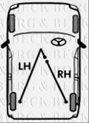 BORG & BECK BKB1374 Трос, стояночная тормозная система для RENAULT FUEGO (Рено Фуэго) BORG & BECK BKB1374 Трос, стояночная тормозная система для RENAULT FUEGO (Рено Фуэго)