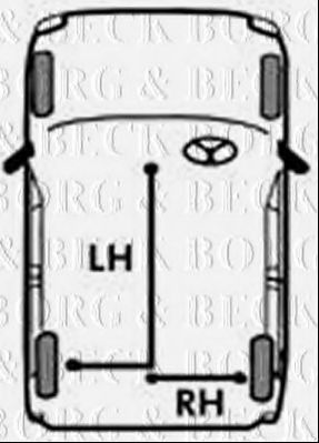BORG & BECK BKB1923 Трос, стояночная тормозная система для VOLVO (Вольво) BORG & BECK BKB1923 Трос, стояночная тормозная система для VOLVO (Вольво)