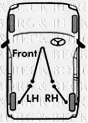 BORG & BECK BKB3261 Трос, стояночная тормозная система 