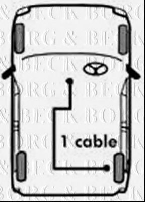 BORG & BECK BKB2077 Трос, стояночная тормозная система для MAZDA (Мазда) BORG & BECK BKB2077 Трос, стояночная тормозная система для MAZDA (Мазда)