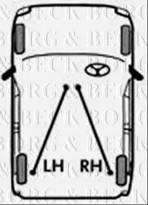BORG & BECK BKB3745 Трос, стояночная тормозная система для HYUNDAI I30 (Хендай И30) BORG & BECK BKB3745 Трос, стояночная тормозная система для HYUNDAI I30 (Хендай И30)