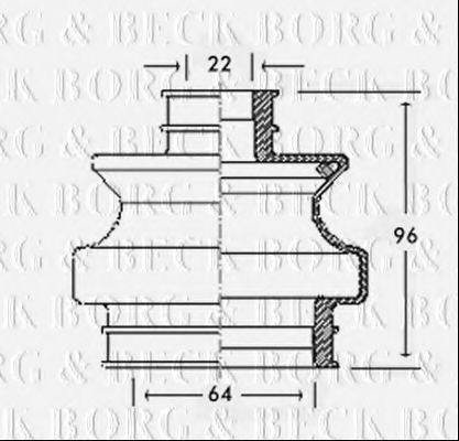 BORG & BECK BCB2306 Пыльник, приводной вал для MERCEDES-BENZ CL-CLASS (Мэрcэдэс-бэнз Cл-cласс) BORG & BECK BCB2306 Пыльник, приводной вал для MERCEDES-BENZ CL-CLASS (Мэрcэдэс-бэнз Cл-cласс)