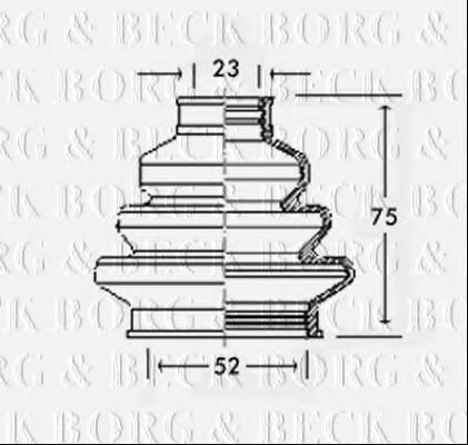 BORG & BECK BCB2540 Пыльник, приводной вал для VOLVO (Вольво) BORG & BECK BCB2540 Пыльник, приводной вал для VOLVO (Вольво)