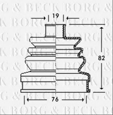 BORG & BECK BCB2593 Пыльник, приводной вал для LADA SAMARA FORMA (Лада Самара форма) BORG & BECK BCB2593 Пыльник, приводной вал для LADA SAMARA FORMA (Лада Самара форма)
