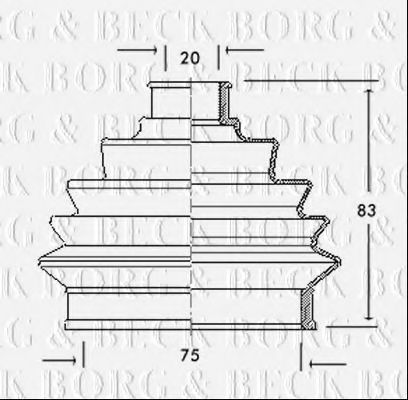 BORG & BECK BCB2050 Пыльник, приводной вал для LADA SAMARA FORMA (Лада Самара форма) BORG & BECK BCB2050 Пыльник, приводной вал для LADA SAMARA FORMA (Лада Самара форма)
