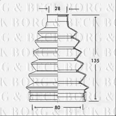 BORG & BECK BCB2296 Пыльник, приводной вал для RENAULT KANGOO RAPID (Рено Кангу рапид) BORG & BECK BCB2296 Пыльник, приводной вал для RENAULT KANGOO RAPID (Рено Кангу рапид)