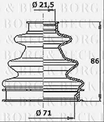 BORG & BECK BCB6346 Пыльник, приводной вал для SMART FORTWO (Смарт Форту) BORG & BECK BCB6346 Пыльник, приводной вал для SMART FORTWO (Смарт Форту)