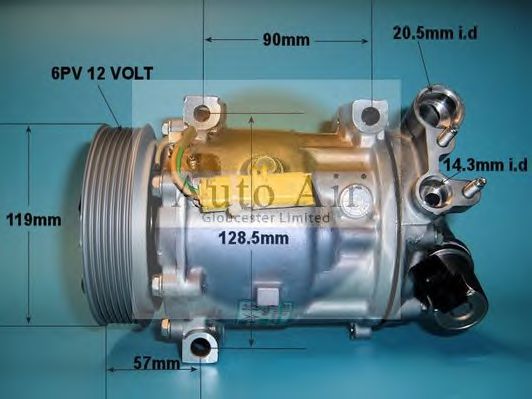 AUTO AIR GLOUCESTER 14-0220 Компрессор, кондиционер для PEUGEOT 407 (Пежо 407) AUTO AIR GLOUCESTER 14-0220 Компрессор, кондиционер для PEUGEOT 407 (Пежо 407)