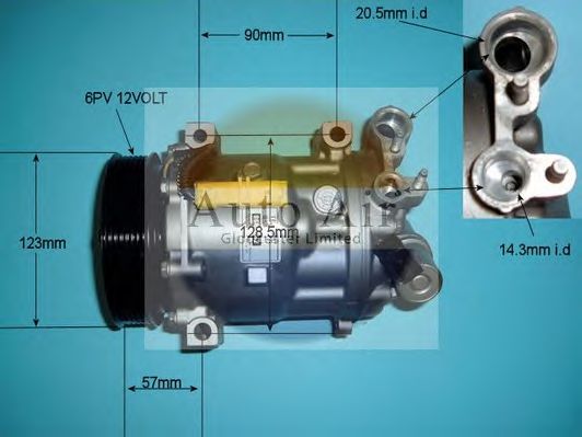 AUTO AIR GLOUCESTER 14-0220R Компрессор, кондиционер для PEUGEOT 407 (Пежо 407) AUTO AIR GLOUCESTER 14-0220R Компрессор, кондиционер для PEUGEOT 407 (Пежо 407)
