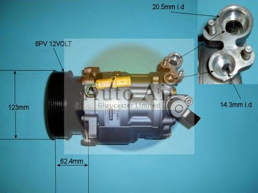 AUTO AIR GLOUCESTER 14-0221R Компрессор, кондиционер для PEUGEOT 407 (Пежо 407) AUTO AIR GLOUCESTER 14-0221R Компрессор, кондиционер для PEUGEOT 407 (Пежо 407)