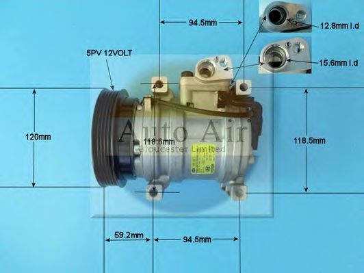 AUTO AIR GLOUCESTER 14-9783 Компрессор, кондиционер для KIA (Киа) AUTO AIR GLOUCESTER 14-9783 Компрессор, кондиционер для KIA (Киа)