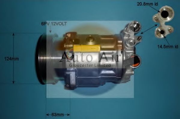 AUTO AIR GLOUCESTER 14-0221 Компрессор, кондиционер для PEUGEOT 407 (Пежо 407) AUTO AIR GLOUCESTER 14-0221 Компрессор, кондиционер для PEUGEOT 407 (Пежо 407)