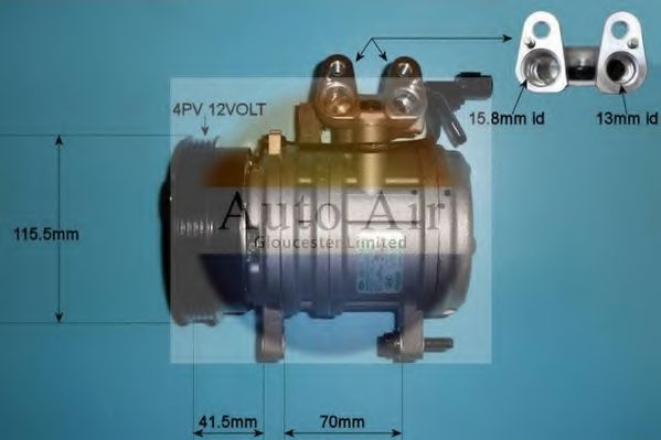 AUTO AIR GLOUCESTER 14-1013 Компрессор, кондиционер для HYUNDAI GETZ (Хендай Гэтз) AUTO AIR GLOUCESTER 14-1013 Компрессор, кондиционер для HYUNDAI GETZ (Хендай Гэтз)