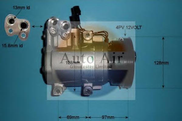 AUTO AIR GLOUCESTER 14-1017 Компрессор, кондиционер для HYUNDAI EXCEL (Хендай Эxcэл) AUTO AIR GLOUCESTER 14-1017 Компрессор, кондиционер для HYUNDAI EXCEL (Хендай Эxcэл)
