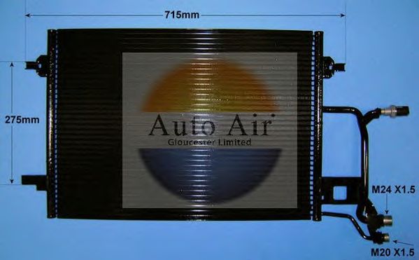 AUTO AIR GLOUCESTER 16-9561A Конденсатор, кондиционер для AUDI A4 (Ауди А4) AUTO AIR GLOUCESTER 16-9561A Конденсатор, кондиционер для AUDI A4 (Ауди А4)