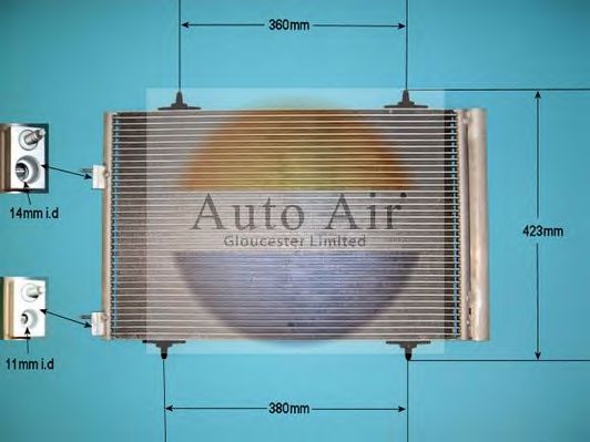 AUTO AIR GLOUCESTER 16-9944 Конденсатор, кондиционер для PEUGEOT (Пежо) AUTO AIR GLOUCESTER 16-9944 Конденсатор, кондиционер для PEUGEOT (Пежо)