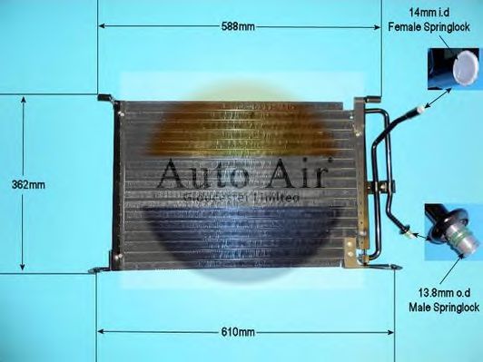 AUTO AIR GLOUCESTER 16-1124 Конденсатор, кондиционер для FORD FIESTA (Форд Фиэста) AUTO AIR GLOUCESTER 16-1124 Конденсатор, кондиционер для FORD FIESTA (Форд Фиэста)