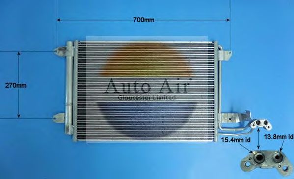 AUTO AIR GLOUCESTER 16-1054 Конденсатор, кондиционер для AUDI TT (Ауди Тт) AUTO AIR GLOUCESTER 16-1054 Конденсатор, кондиционер для AUDI TT (Ауди Тт)
