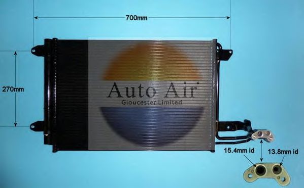 AUTO AIR GLOUCESTER 16-1054A Конденсатор, кондиционер для AUDI TT (Ауди Тт) AUTO AIR GLOUCESTER 16-1054A Конденсатор, кондиционер для AUDI TT (Ауди Тт)