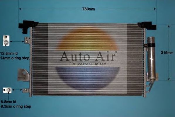 AUTO AIR GLOUCESTER 16-9006 Конденсатор, кондиционер для MITSUBISHI LANCER (Митсубиши/митсубиси Ланcэр) AUTO AIR GLOUCESTER 16-9006 Конденсатор, кондиционер для MITSUBISHI LANCER (Митсубиши/митсубиси Ланcэр)