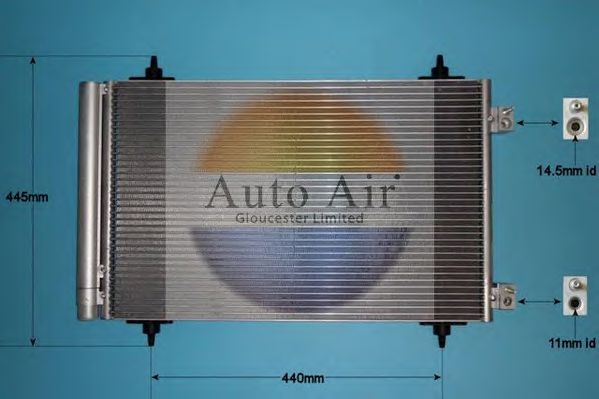 AUTO AIR GLOUCESTER 16-9642 Конденсатор, кондиционер для PEUGEOT (Пежо) AUTO AIR GLOUCESTER 16-9642 Конденсатор, кондиционер для PEUGEOT (Пежо)
