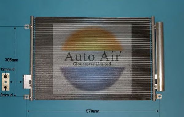 AUTO AIR GLOUCESTER 16-9703 Конденсатор, кондиционер для FIAT 500 (Фиат 500) AUTO AIR GLOUCESTER 16-9703 Конденсатор, кондиционер для FIAT 500 (Фиат 500)