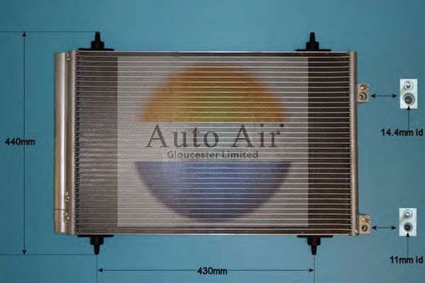 AUTO AIR GLOUCESTER 16-9928 Конденсатор, кондиционер для CITROëN (Cитроëн) AUTO AIR GLOUCESTER 16-9928 Конденсатор, кондиционер для CITROëN (Cитроëн)
