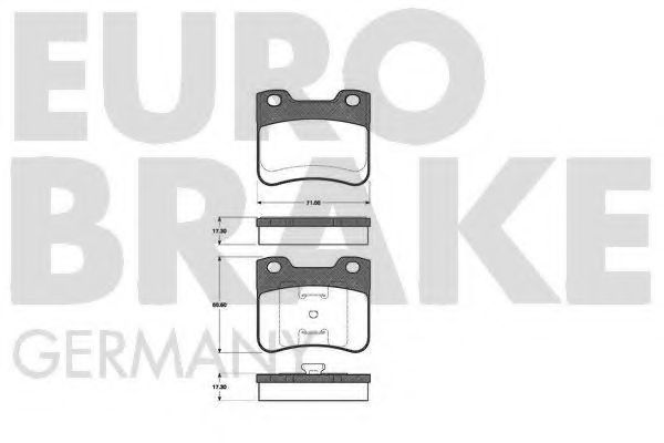 EUROBRAKE 5502221935 Тормозные колодки для CITROëN (Cитроëн) EUROBRAKE 5502221935 Тормозные колодки для CITROëN (Cитроëн)