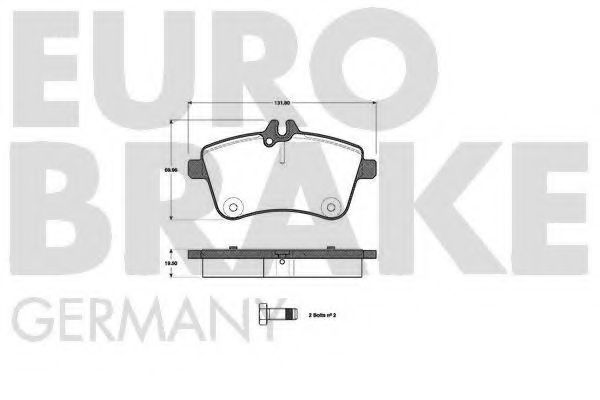 EUROBRAKE 5502223355 Тормозные колодки для MERCEDES-BENZ A-CLASS (Мэрcэдэс-бэнз А класс) EUROBRAKE 5502223355 Тормозные колодки для MERCEDES-BENZ A-CLASS (Мэрcэдэс-бэнз А класс)