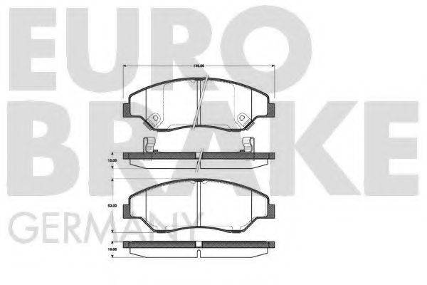 EUROBRAKE 5502223505 Тормозные колодки для KIA SPORTAGE (Киа Спортейдж) EUROBRAKE 5502223505 Тормозные колодки для KIA SPORTAGE (Киа Спортейдж)