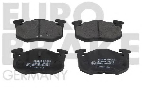 EUROBRAKE 5502223728 Тормозные колодки для PEUGEOT 205 I (Пежо 205 и) EUROBRAKE 5502223728 Тормозные колодки для PEUGEOT 205 I (Пежо 205 и)