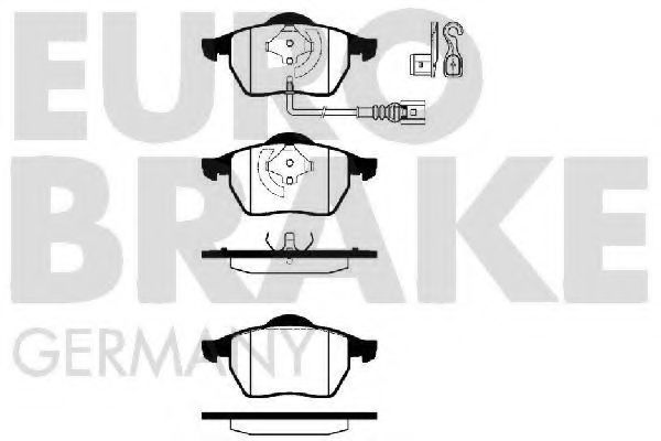 EUROBRAKE 5502224757 Тормозные колодки для VOLKSWAGEN (Фольксваген) EUROBRAKE 5502224757 Тормозные колодки для VOLKSWAGEN (Фольксваген)