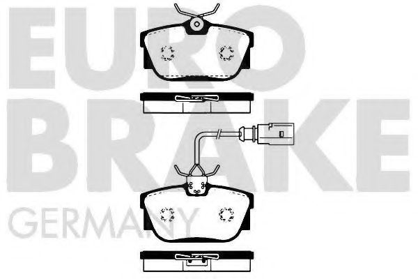 EUROBRAKE 5502224759 Тормозные колодки для VOLKSWAGEN (Фольксваген) EUROBRAKE 5502224759 Тормозные колодки для VOLKSWAGEN (Фольксваген)