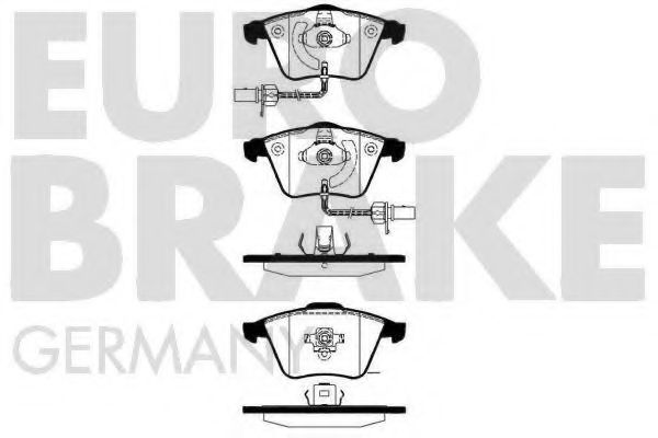 EUROBRAKE 5502224782 Тормозные колодки для VOLKSWAGEN (Фольксваген) EUROBRAKE 5502224782 Тормозные колодки для VOLKSWAGEN (Фольксваген)
