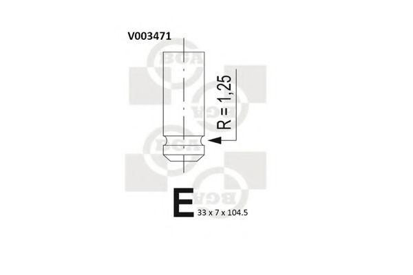 BGA V003471 Впускной клапан для OPEL MANTA B CC (Опель Манта б cc) BGA V003471 Впускной клапан для OPEL MANTA B CC (Опель Манта б cc)