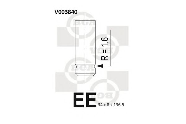 BGA V003840 Выпускной клапан для MITSUBISHI MONTERO (Митсубиши/митсубиси Монтэро) BGA V003840 Выпускной клапан для MITSUBISHI MONTERO (Митсубиши/митсубиси Монтэро)