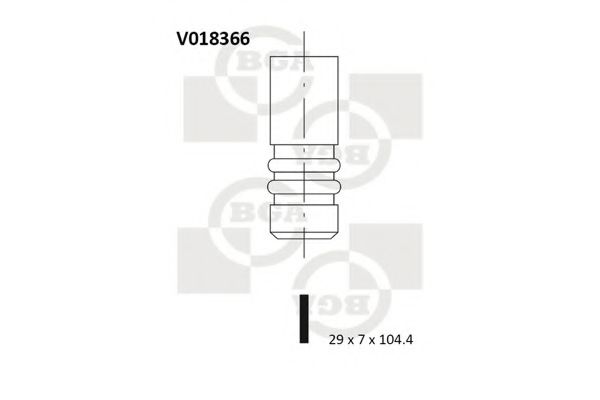 BGA V018366 Выпускной клапан для FORD KA (Форд Ка) BGA V018366 Выпускной клапан для FORD KA (Форд Ка)