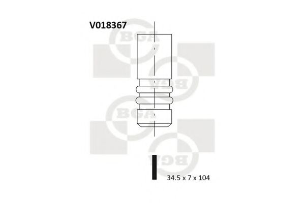BGA V018367 Впускной клапан для FORD KA (Форд Ка) BGA V018367 Впускной клапан для FORD KA (Форд Ка)