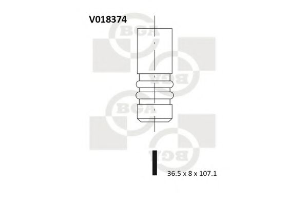 BGA V018374 Впускной клапан для FORD FIESTA (Форд Фиэста) BGA V018374 Впускной клапан для FORD FIESTA (Форд Фиэста)
